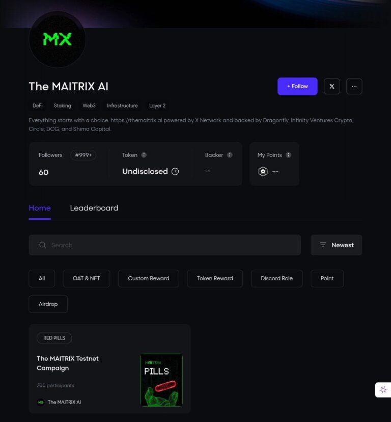 Incentivized Testnet: The Maitrix
